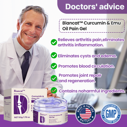 💧Biancat™ Curcumin & Emu Oil Pain Gel – 🏥Backed by US Osteopathic Experts